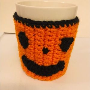 Halloween Pumpkin Coffee Sleeve Cozie Hand Crochet